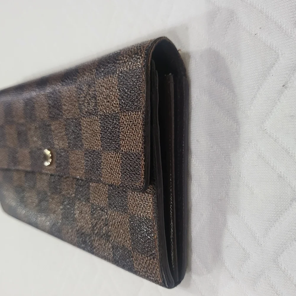 Louis Vuitton Damier Ebene Canvas Sarah Long Wallet